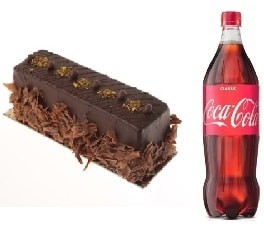 4-6 Kişilik Çikolatalı Baton Yaş Pasta + 1 Lt Kola